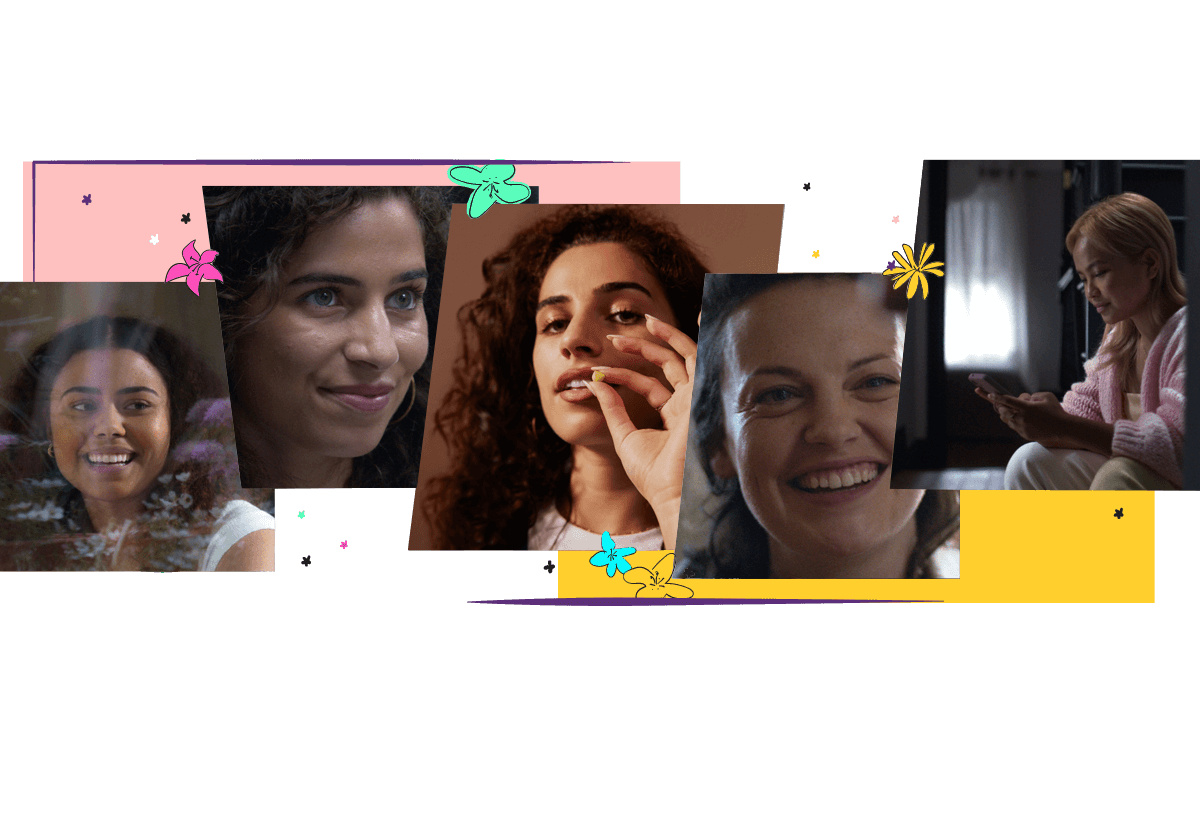 collage of five women